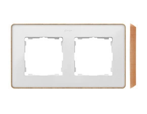 SIMON 82 Detail 8201620-270 rámeček 2 - násobný Detail SELECT-dřevo, bílá / základna dřevo