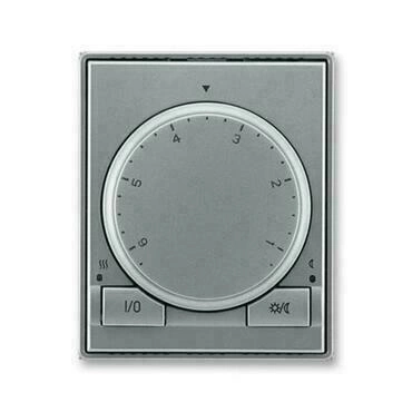 Termostat univerz. ABB Element, Time 3292E-A10101 36, ocelová, s ot. nast. tepl. (ovl. jedn.)