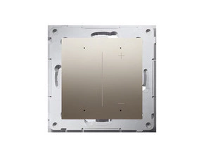 Stmívač pro LED pásky SIMON GO DESW1W.01/44, (přístroj s krytem), 12 - 24 V, Wi-Fi, zlatá metalizov