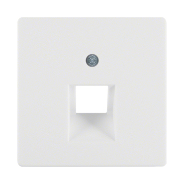 HAG 14076089 Centrální díl pro zásuvku datovou 1x RJ45, šikmá, Berker Q.x, bílá, sametová