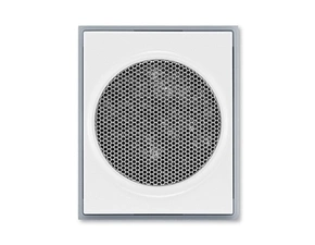 Kryt pro reproduktor ABB Element 5016E-A00075 04, bílá/ledová šedá, AudioWorld, s kulatou mřížkou