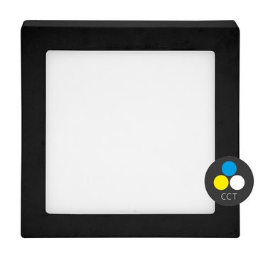LED panel ECOPLANET RAFA 2 18W, 1550lm, CCT 3000/4000/6000K, IP20, černá