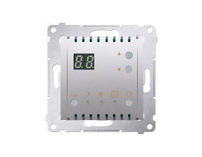 SIMON 54 DTRNW.01/43 Termostat s displejem, vestavěný senzor teploty, (strojek s krytem) 16(2) A, 23