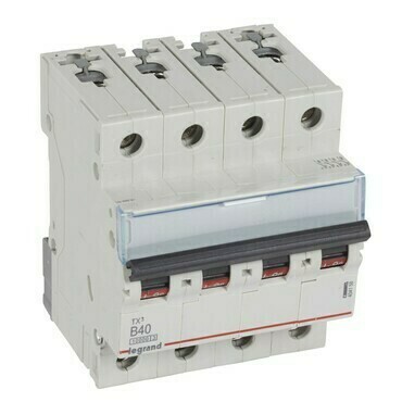 Jistič čtyřpolový LEGRAND 404158 TX3 4P B40 10000A