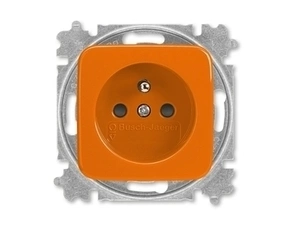 Zásuvka jednonásobná ABB Reflex SI 5519B-A02357 P, oranžová, s clon., s bezšroub. svorkami