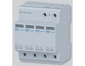 OEZ:40861 SVC-350-4-MZ Svodič přepětí typ 2, Imax 40 kA, Uc AC 350 V, zapojení 4+0, výměnné moduly,
