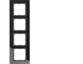 HAG 10146616 Rámeček 4-násobný, Berker B.7, sklo, černá