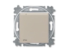 Zásuvka jednonásobná ABB Levit 6619H-A06997 18, macchiato/bílá, s cl., s víčkem (IP44) (typ 6619)