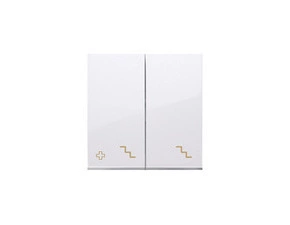 Kryt SIMON DKW6/2/AB11, pro 2 násobný sřídavý přepínač SW6/2 m, bílá antibakteriální