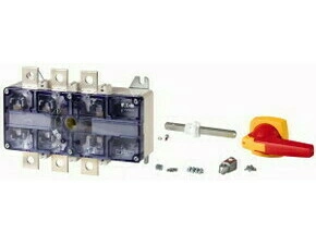 EATON 6094971 DMV-400/4/M4/P-R Odpínač DUMECO, 400A, 4-pól, zadní montáž, s osou 400mm a červenou ov