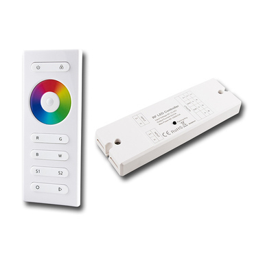 Sada MC LED RF ovladač-RGBW, 1 zóna, bílý+přijímač