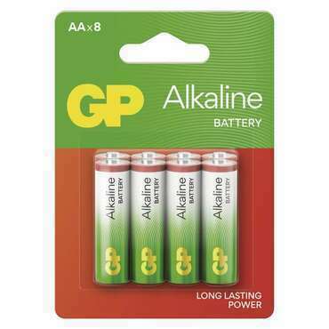 Baterie alkalická GP B04238 ALKALINE AA (LR6) 8BL
