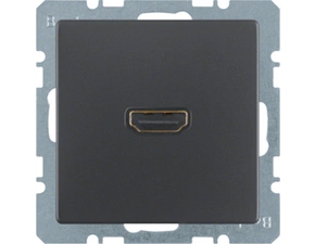 HAG 3315426086 Zásuvka, HDMI, Berker Q.x, antracit, sametová