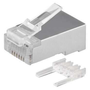 Konektor datový EMOS K0202, CAT6, FTP, RJ45, neskládaný, stíněný na drát