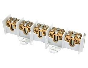 EL 1005187 Svorkovnice stoupací HAK/5/35/35 nekrytá, 100A, 5pól., na pól:1x35mm2 a 2x35mm2, na DIN (