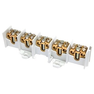 EL 1005187 Svorkovnice stoupací HAK/5/35/35 nekrytá, 100A, 5pól., na pól:1x35mm2 a 2x35mm2, na DIN (