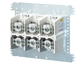 HEN Mi VE 303 Svorkovnice 3 pólová upevněná na montážní desce, 630A, připojitelnost 2x 120-300mm2 ne