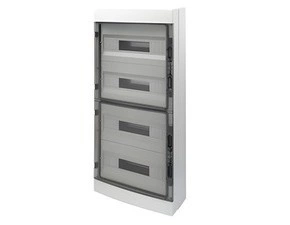 Rozvaděč nástěnný s výs. rámem GEWISS GW40109BD, 72m (18x4) ip65, 2ks n/pe svorkovnice