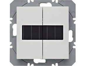 HAG 85656188 KNX RF tlačítko bezdrátové 2-násobné nástěnné, solární napájení, Berker S.1/B.x, bílá,