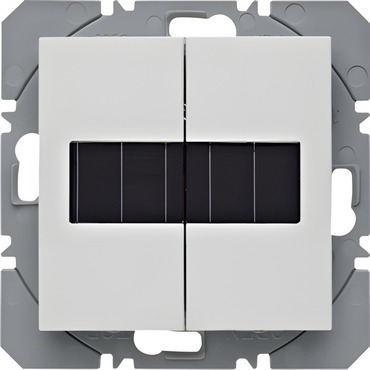HAG 85656188 KNX RF tlačítko bezdrátové 2-násobné nástěnné, solární napájení, Berker S.1/B.x, bílá,