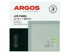 LED svítidlo přisazené ARGOS 21W, 1900lm, IP40/20, CCT, čtvercové, bílé