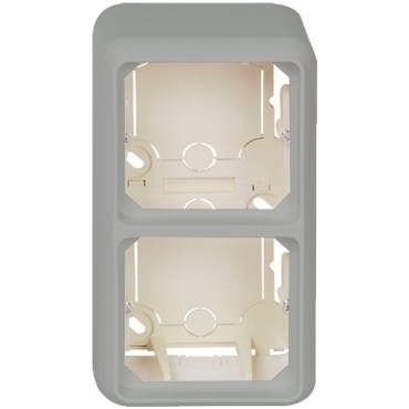 SCHN ELG234214 ELSO Fashion - krabice s rámečkem pro montáž na omítku dvojnásobná, čistě bílá