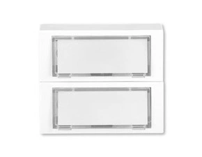 Ovládač zapínací ABB 3171-80124, řazení 1/0, bílá, zvonkový dvojnásobný