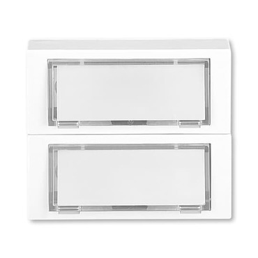 Ovládač zapínací ABB 3171-80124, řazení 1/0, bílá, zvonkový dvojnásobný