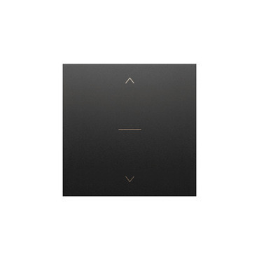 Kryt pro žaluziový ovladač SIMON DKZW1K/49, třípólový, řazení 1-0-2, černá matná metalizovaná