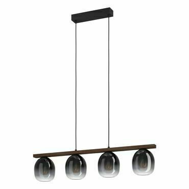Svítidlo závěsné EGLO HL 4 E27 SW HOLZ SW-GRAU-TRANSP.FILAGO