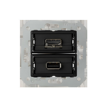 Zásuvka multimediální SIMON 82 7501095-039, 1x HDMI+1x USB typ A, připojení na konektor, samice-sam