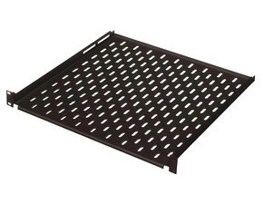 Police do rozvaděče CONTEG DP-PT-450, 19", 1U, nosnost 20 kg, hloubka 450 mm, černá