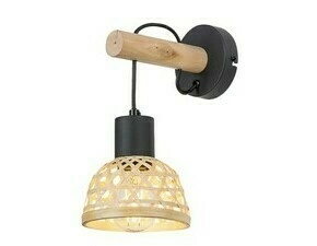 Nástěnné svítidlo Rattan černá E27 1×15W RABALUX 71025