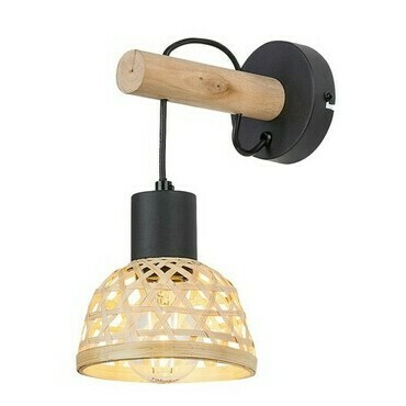 Nástěnné svítidlo Rattan černá E27 1×15W RABALUX 71025