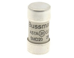 Pojistka válcová EATON SMD20 (norma BS88) pro veřejné osvětlení, 415V AC, 20A, gG