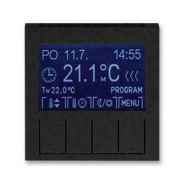 Termostat univerz. ABB Levit 3292H-A10301 63, , onyx/kouřová černá, program. (ovl. jedn.)
