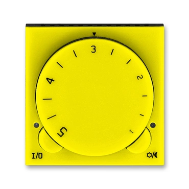 Termostat univerz. ABB Levit 3292H-A10101 64, , žlutá/kouřová černá, s ot. nast. teploty (ovl.jedn.)
