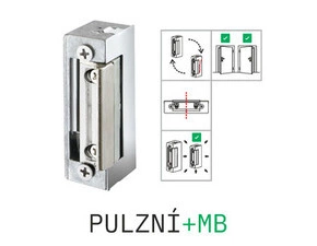 Zámek elektrický CZECHPHONE BEPE 54AAD FLEX, pulzní, 8-12V