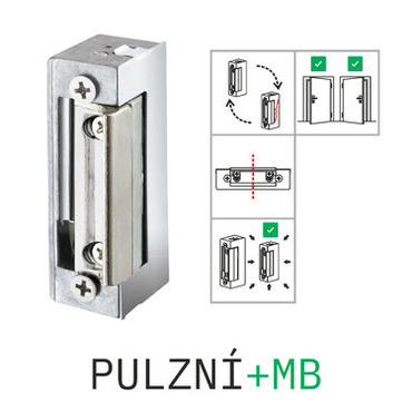 Zámek elektrický CZECHPHONE BEPE 54AAD FLEX, pulzní, 8-12V