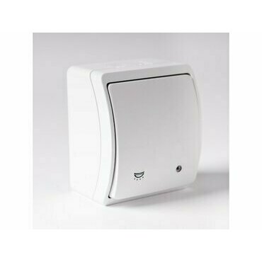 DAM K102So bílá - Ovládač zapínací se znakem světlo s doutnavkou, řazení 1/0