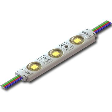 LED modul MC LED 3x SMD5050, 0,65 W, 12 V, 54 mA, RGB, vyzařovací úhel 160°, IP65