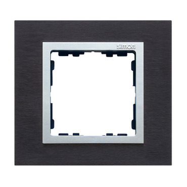 SIMON 82 Nature 82917-38 rámeček 1 - násobný kovový Nature kov, Inox černý / hliník