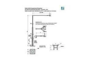 STP 6 - CZ P stožár silniční třístupňový pro přisvícení a značky