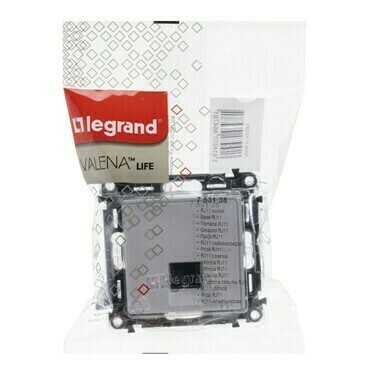 Zásuvka telef. RJ11 LEG 753138 Valena Life bílá