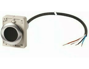 EATON 185967 C30C-FDR-S-K01-P65 Kompaktní zapuštěné tlačítko s kabelem 3.5m a volným koncem, s areta