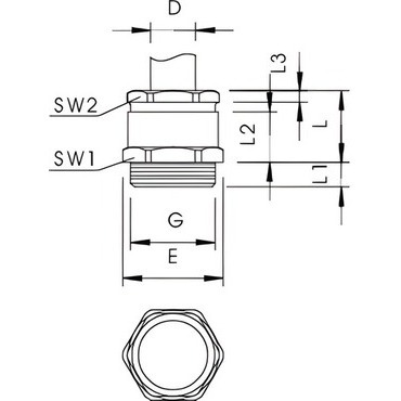 162 MS PG 9 Kabelová vývodka