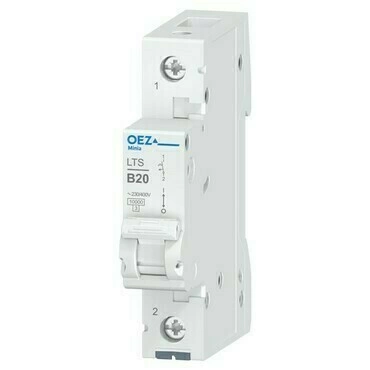 OEZ:41960 LTS-20B-1 Jistič In 20 A, Ue AC 230/400 V / DC 60 V, charakteristika B, 1pól, Icn 10 kA