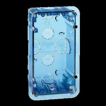 Základna SIMON 51020101-039, krab. zap. Simon 500, 1M Simon 500, nebo 2M K45, modrá průhledná