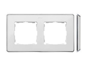 SIMON 82 Detail 8201620-244 rámeček 2 - násobný Detail SELECT-kov, bílá / základna chróm