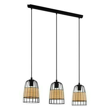 Svítidlo závěsné EGLO HL 3 E27 SCHWARZ NATUR ANWICK